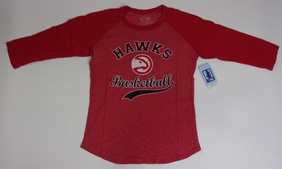 NBA 4 Her Womens Medium Atlanta Hawks Red Lightweight Long Sleeve Shirt New - Image 1 of 4