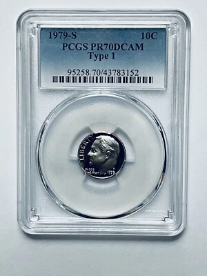 1979-S Roosevelt Dime PCGS PR70DCAM Type 1 - Image 1 of 4