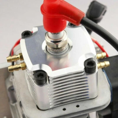 CNC Aluminum water cool jacket 2 in 2 out outlets for 26CC Zenoah engine rc boat - Image 1 of 4