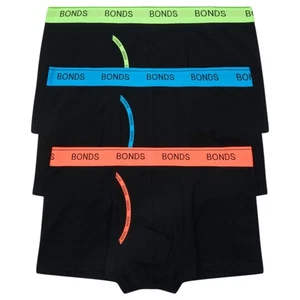 15 X Bonds Mens Guyfront Trunks Underwear Black Multi Undies - Picture 1 of 8