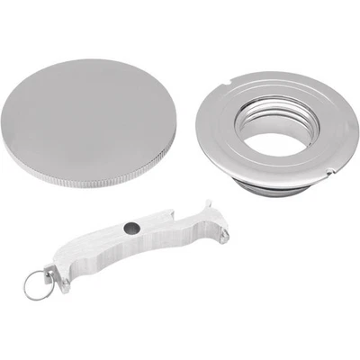 Drag Specialties 0703-0200 Gas Cap with Paint Protector - Non-Vented - LH Thread - Image 1 of 3