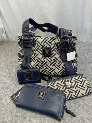 Новый с Ярлыками Tignanello TT подпись двойной ручки наплечная сумка кожи с 4 аксессуарами - Изображение 1 из 4