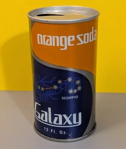 Vtg Galaxy Orange Soda Pop Can - Tulsa, OK / Lenexa, KS - Scorpio Constellation - Picture 1 of 12