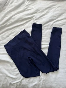 Falke Women leggings Maximum Warm ski winter base layer navy blue small - Picture 1 of 7