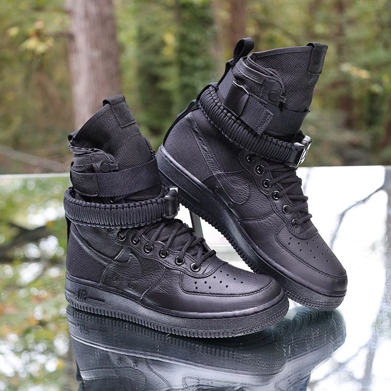 Nike SF Air Force 1 High Triple Black Women's Size 7.5 Custom 857872-002 - Image 1 of 4