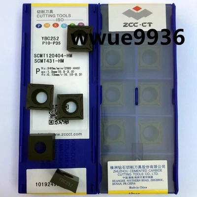 SCMT120404-HM YBC252 SCMT431-HM CNC turning blade carbide inserts 10Pcs - Image 1 of 4
