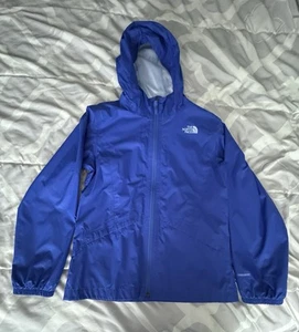 Barely Worn Purple/Blue North Face Girls Size Large 14/16 Full Zip Raincoat - Picture 1 of 3