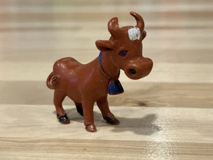 Stevens Brown Cow Toy Animal 1970’s Hing Kong  - Picture 1 of 2