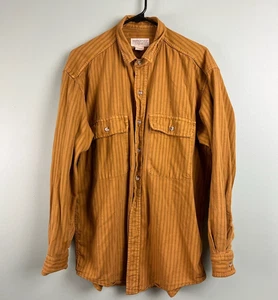 Banana Republic Safari Long Sleeve Button Up Shirt Yellow Med Striped VTG Cotton - Picture 1 of 7