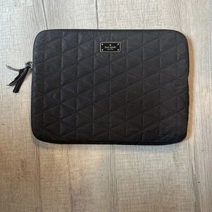 Kate Spade Mini Laptop / Tablet Sleeve Black Quilted   14W x 11H - Picture 1 of 8