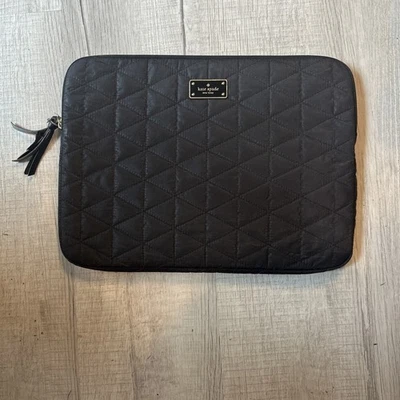 Kate Spade Mini Laptop / Tablet Sleeve Black Quilted   14W x 11H - Image 1 of 4