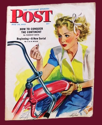 THE SATURDAY EVENING POST MAGAZINE 24 JULY 1943 WWII WAR NEWS & CURRENT EVENTS - Image 1 of 4