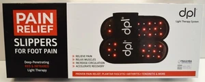 DPL LIGHT THERAPY SLIPPERS For Foot Arthritis Neuropathy Pain Circulation Unused - Picture 1 of 6