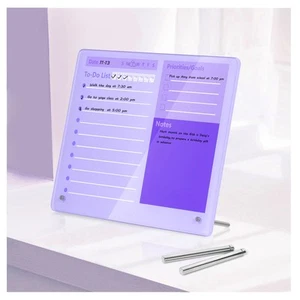 Desktop Thick Acrylic Dry Erase Board to Do Planning Board, 12" x 10", Deskto... - Picture 1 of 6