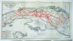 United Railways of the Havana & Regla Warehouses - Original 1920 System Map. - Picture 1 of 3