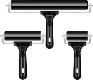 3 Pack Brayer Rollers Vinyl Rubber Roller for Cricut Maker Printing Inking - Picture 1 of 8
