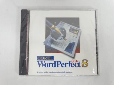 Vintage Corel WordPerfect Suite 8 CD-ROM Windows Software CD New, Factory Sealed - Image 1 of 4