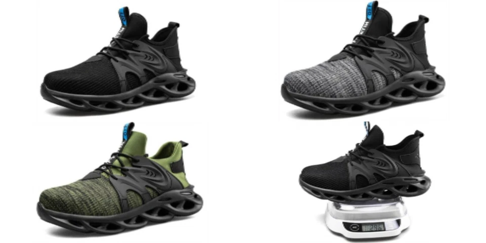 Scarpe da lavoro unisex 42 verde uomo donna con punta d'acciaio - Immagine 1 di 3