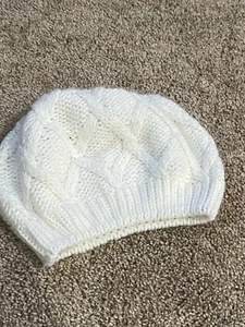 White Youth Winter Hat - Picture 1 of 2