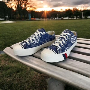 Pro Keds Blue Floral Canvas Sneaker Mens 6M 10.5M | Womens 8M 12.5M - Picture 1 of 24