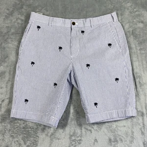 Brooks Brothers 346 Shorts Mens Size 36 Seersucker Chino Palm Trees - Imagen 1 de 9