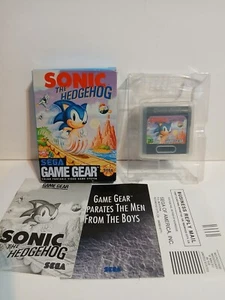 Sonic the Hedgehog 1 (Sega Game Gear, 1991) CIB Completo *caja dañada* Auténtico - Imagen 1 de 19