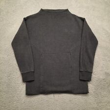 Gymshark Sweatshirt Women Medium Gray Pullover Cowl Neck Cotton Blend Fleece