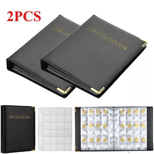 2PCS 480 Pocket World Coins Storage Book Capacity Folder Collection Holder Album - Picture 1 of 11