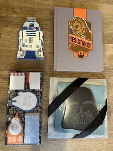 Star Wars Hallmark Disney Stationary Darth Vader Journal Note Pads Chewy R2D2 - Picture 1 of 10