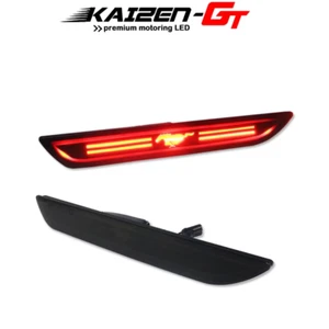 Smoked Lens Red LED 48-SMD 3D Mustang Design Rear Bumper Side Marker Lights for - Picture 1 of 14