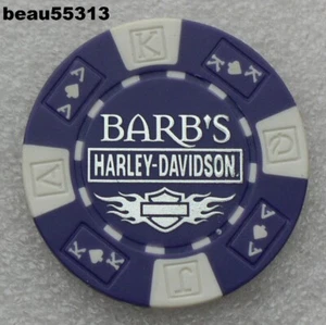 ⭐HARLEY DAVIDSON "BARBS" WEST COLLINGSWOOD NEW JERSEY DEALER CASINO POKER CHIP - Bild 1 von 2