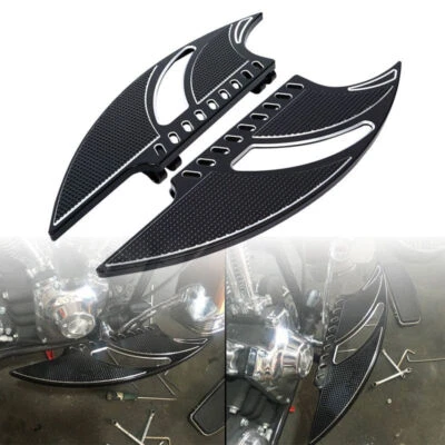 Driver Stretched Floorboards Foot Boards For Harley Touring Road Electra Glide Foto 1 de 4