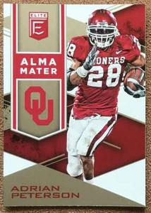 2017 Panini Elite Draft Picks Alma Mater Adrian Peterson Oklahoma Sooners #5 - Picture 1 of 2