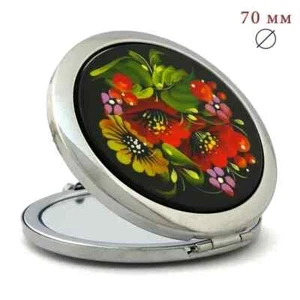 Pocket mirror with Petrykivka painting - Picture 1 of 3