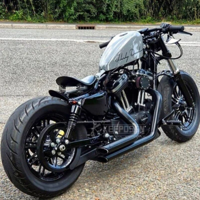 Motorcycle Solo Seat Saddle with Spring Base For Harley Sportster XL 1200 883 48 - Image 1 of 4