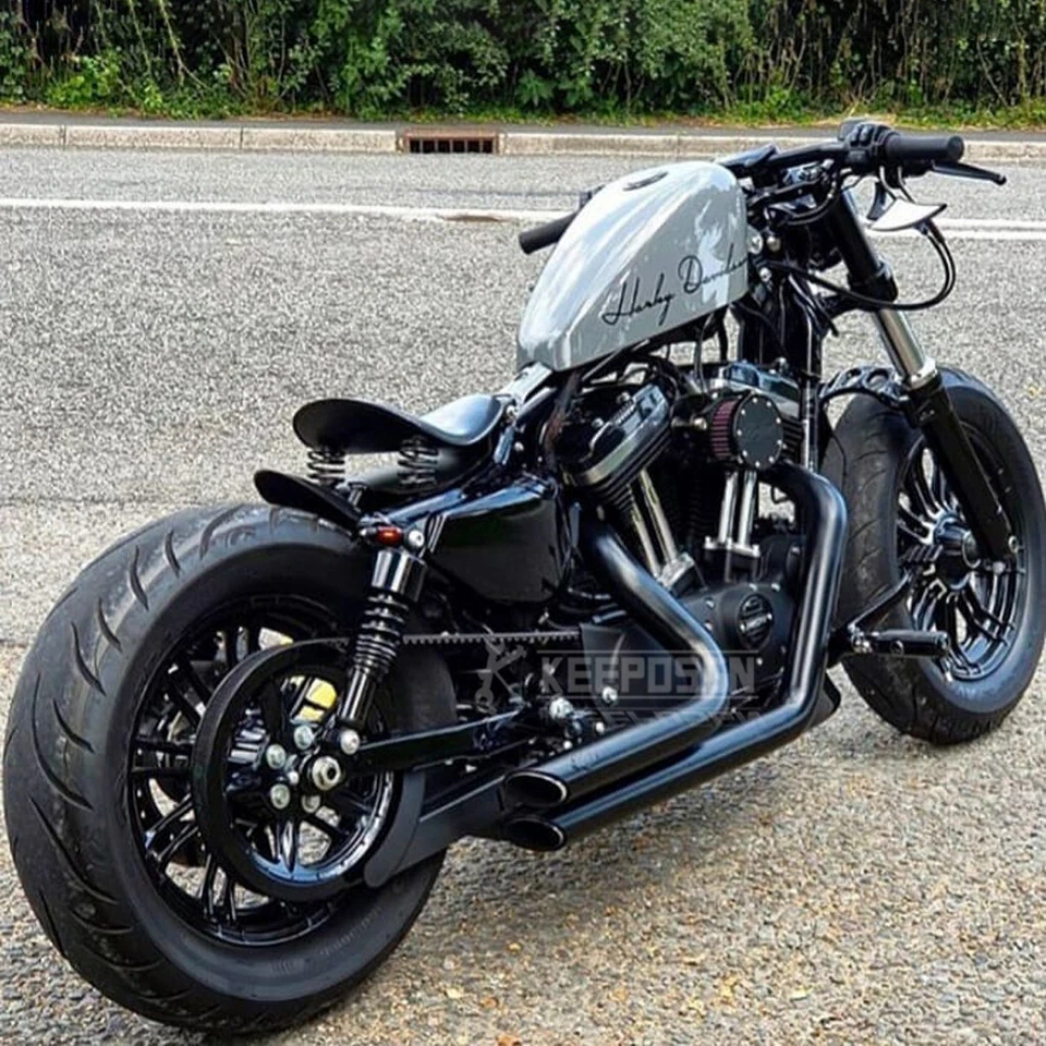 Motorcycle Solo Seat Saddle with Spring Base For Harley Sportster XL 1200 883 48 - Image 1 of 4