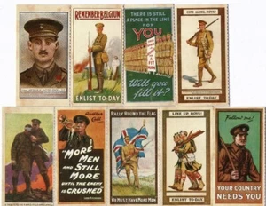 9 Zigarettenkarten / Sammelkarten Soldaten Kriegsbilder Der Große Krieg - Bild 1 von 2