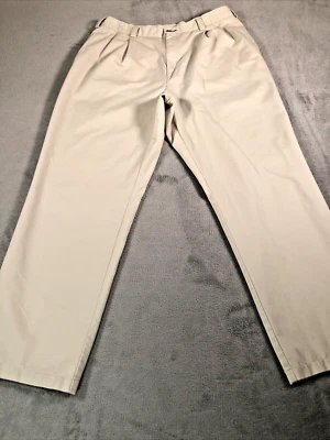 Винтажные мужские брюки Tommy Hilfiger 36x30 бежевый плиссированный герб Y2K хаки - Изображение 1 из 4