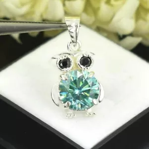 4 Ct Blue Lab Created Diamond Pendant Great Shine VVS1 Certified Christmas Gift - Picture 1 of 6
