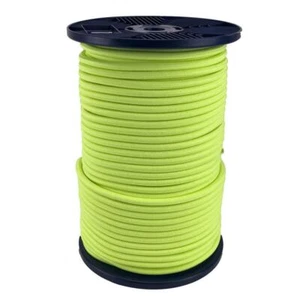 12mm Neon Yellow Elastic Bungee Rope x 50 Metres Shock Cord Tie Down - Picture 1 of 7