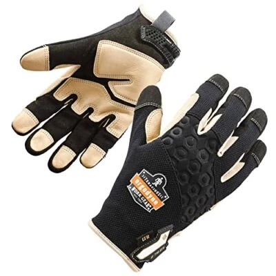 ProFlex 710LTR Heavy-Duty Leather Reinforced Work Gloves, Medium Black - Image 1 of 4