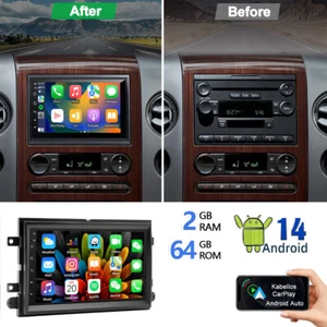 8" Android 14 Car Radio GPS Stereo Wifi BT 64GB For Ford F-150 2004-2008 CarPlay - Picture 1 of 12