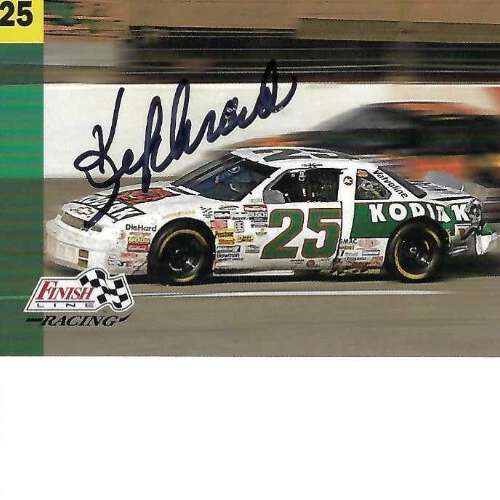 KEN SCHRADER SIGNED 1993 FINISH LINE  RACING #74 - NASCAR - Image 1 of 1