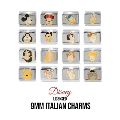 Personajes de Disney 9 mm Dije Italiano - Se adapta a 9 mm Pulseras Dije Italiano Foto 1 de 2