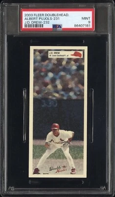 2003 Fleer Doubleheader Albert Pujols / J.D. Drew PSA 9 MINT! POP 1! 🔥 - Image 1 of 3