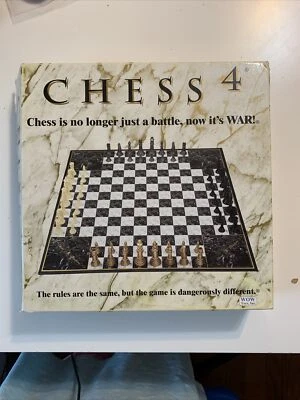 Vintage 1980 John Hansen Wow Toys Chess 4 Game 2 Sided Board 2 or 4 Players - Image 1 of 4