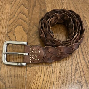 American Eagle Outfitters Belt Brown Braided Leather Size 36 Adult Classic AEO - Picture 1 of 7