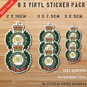 Royal Engineers Waterproof Vinyl Stickers Pack (ER style) - MoD Reseller - Picture 1 of 5