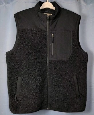 Duluth Trading Co. Burly Sherpa Vest Mens Large Black Outdoors Gorpcore Workwear - Image 1 of 4