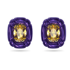 Swarovski Dulcis Clip Earrings Purple Yellow #5613729 Authentic